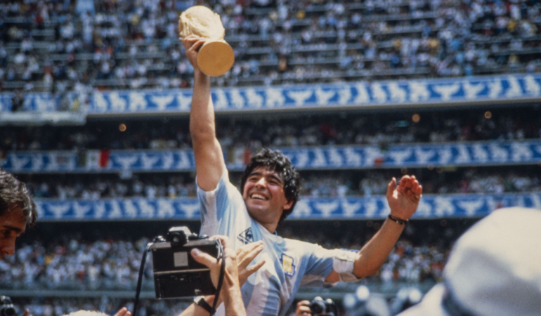 Maradona se consagró campeón del mundo en México 1986. Foto: Mexsport