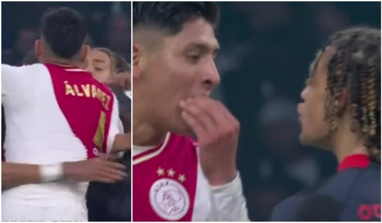El duelo entre Ajax y PSV tuvo bronca. | Foto: Captura