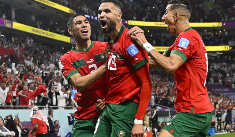 Marruecos hizo historia; La primera selección africana en llegar a semifinales de un Mundial. | Foto: AFP