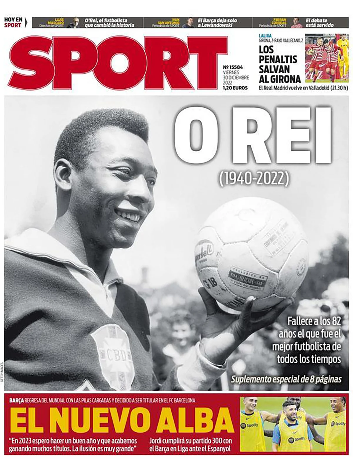 Las portadas de la prensa internacional y su dolor por la partida de 'O  Rei' Pelé, Fútbol, Deportes