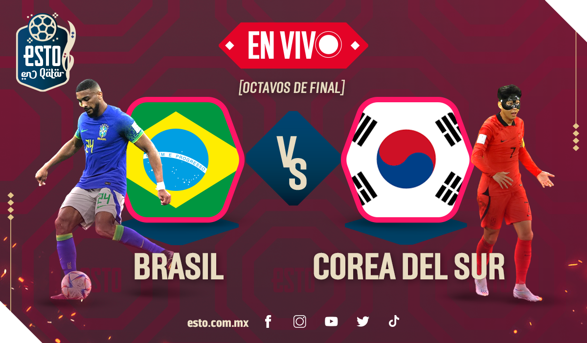 Qatar 2022 Brasil vs Corea del Sur, en VIVO octavos de final ESTO en