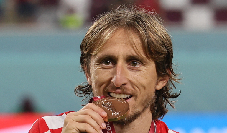 Luka Modik quedó en tercer lugar en Qatar. Foto: AFP