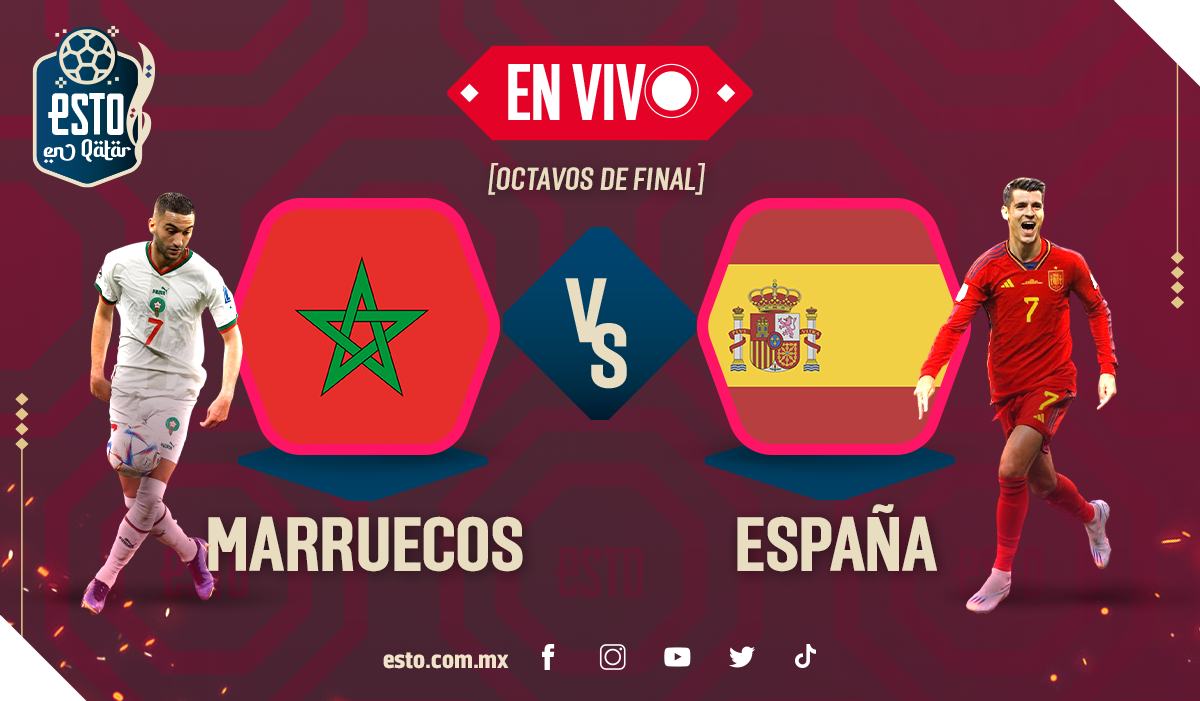 Qatar 2022 Marruecos vs España, en VIVO octavos de final ESTO en línea