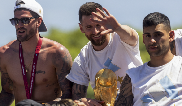 Messi encabeza los festejos en Buenos Aires