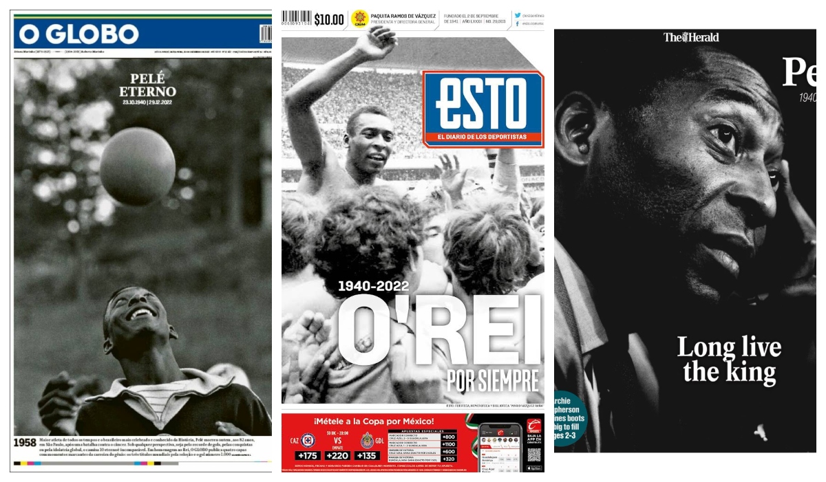 Las portadas de la prensa internacional y su dolor por la partida de 'O  Rei' Pelé, Fútbol, Deportes