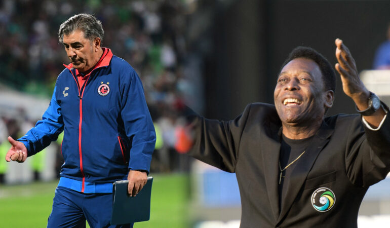 Carlos Reinoso lloró al despedirse de Pelé; O'Rei quiso ficharlo para jugar en el Santos. | Foto: MEXSPORT Y AFP