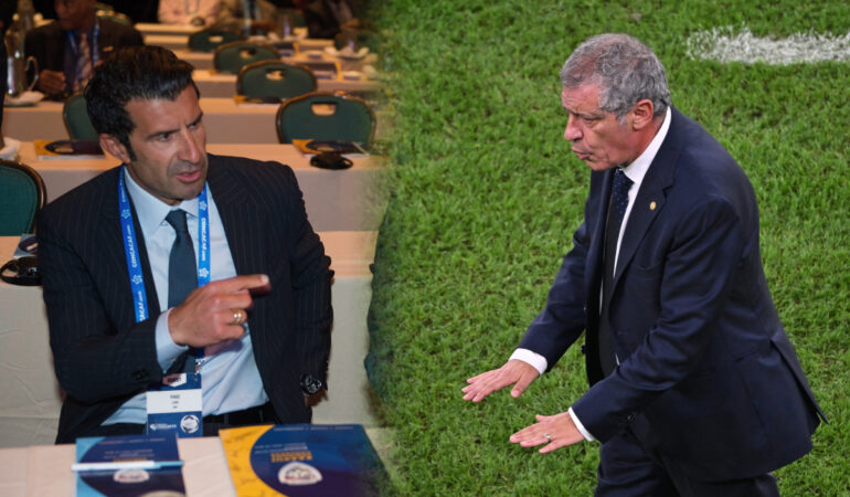 Luis Figo cargó contra Santos: “No se puede ganar el Mundial con Cristiano en el banquillo