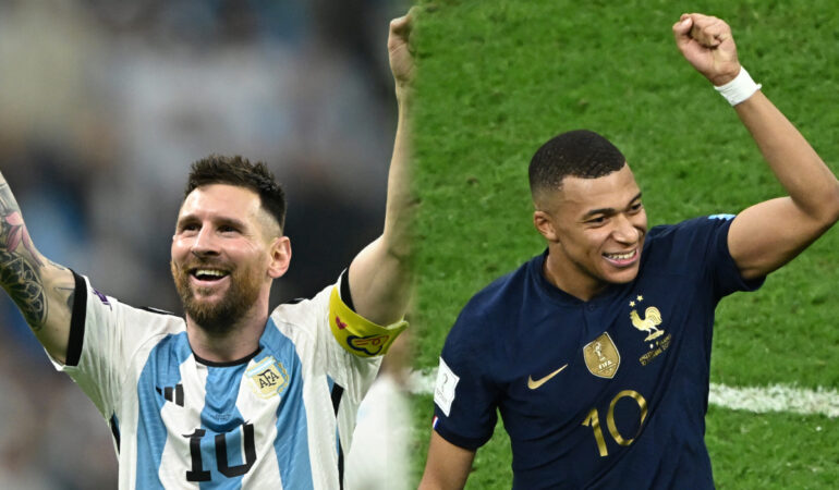 ¡Un duelo más! Messi y Mbappé definirán el goleador de Qatar en la final. | Foto: AFP
