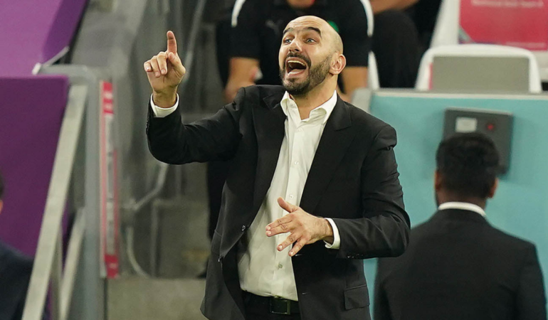 Walid Regragui, entrenador de Marruecos, alabo a sus jugadores por la victoria FOTO Erik Estrella