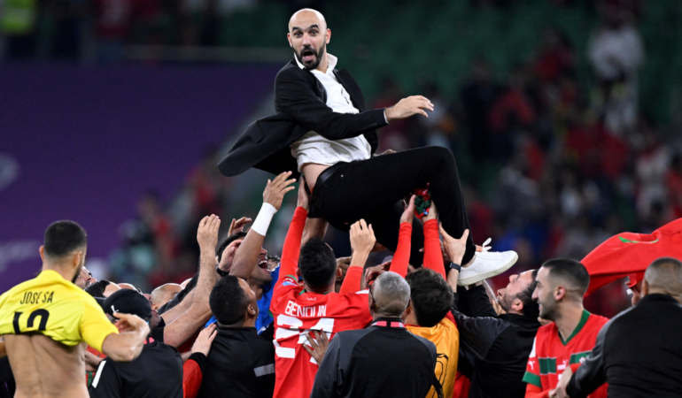 Walid Regragui ha llevado a Marruecos a la semifinal de Qatar 2022. Foto: AFP
