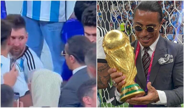 Chef Salt Bae causó la molestia de Messi y argentinos en los festejos por el Mundial. | Foto: Capturas