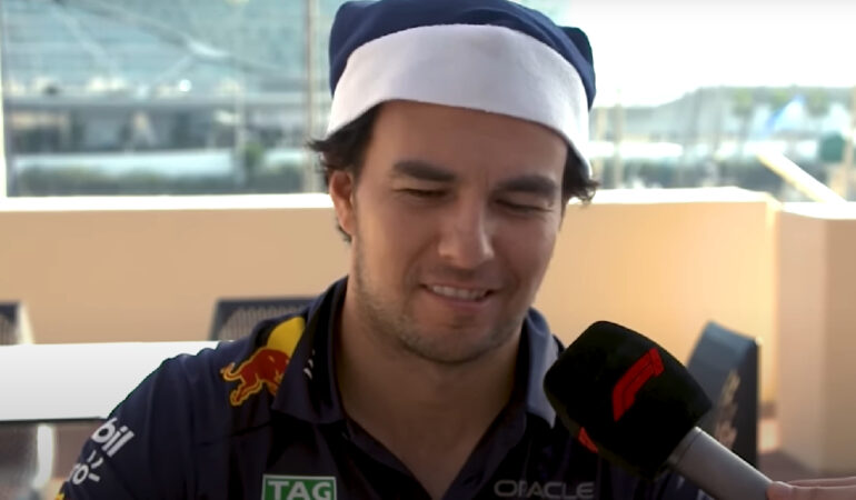 Pilotos de la F1 intercambian regalos navideños ¿Qué le tocó a “Checo” Pérez? | Foto: Captura