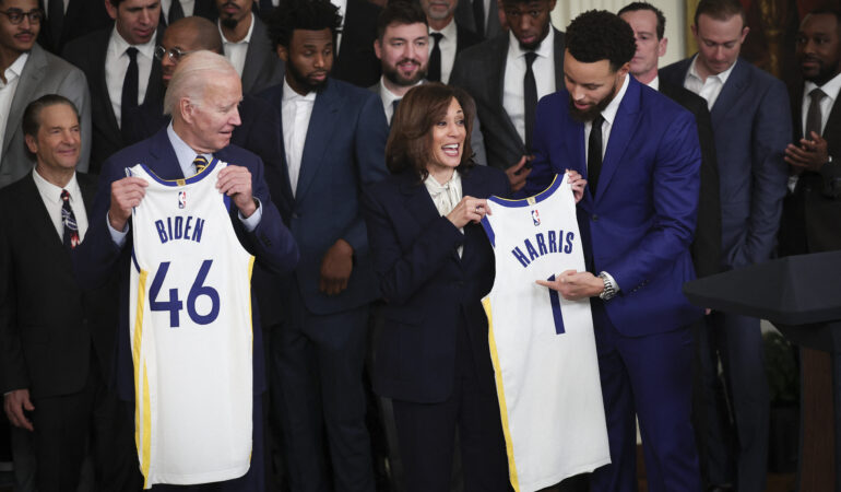 ¡Volvieron! Los Warriors visitaron la Casa Blanca tras siete años de ausencia. | Foto: AFP