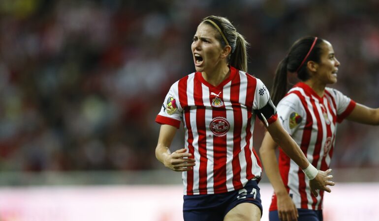 ¡Histórica! Alicia Cervantes llegó al centenario de goles en la Liga MX Femenil. | Foto: MEXSPORT