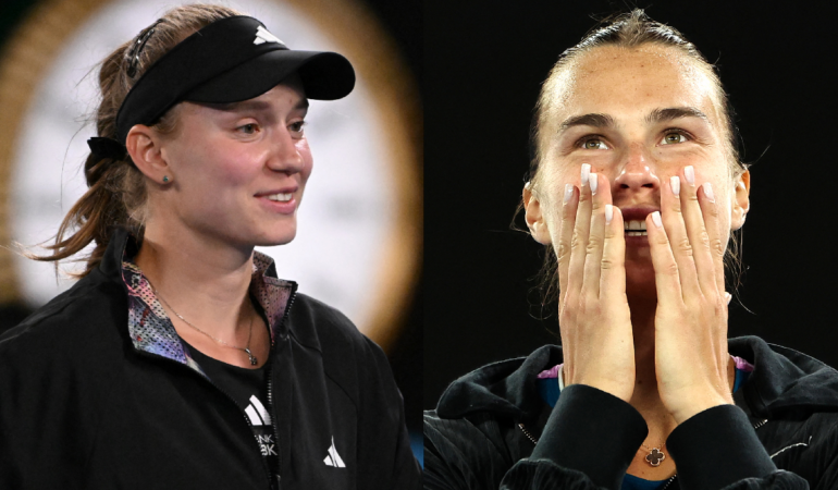 Rybakina y Sabalenka se disputarán el primer título mayor de la WTA este 2023 | Foto: AFP