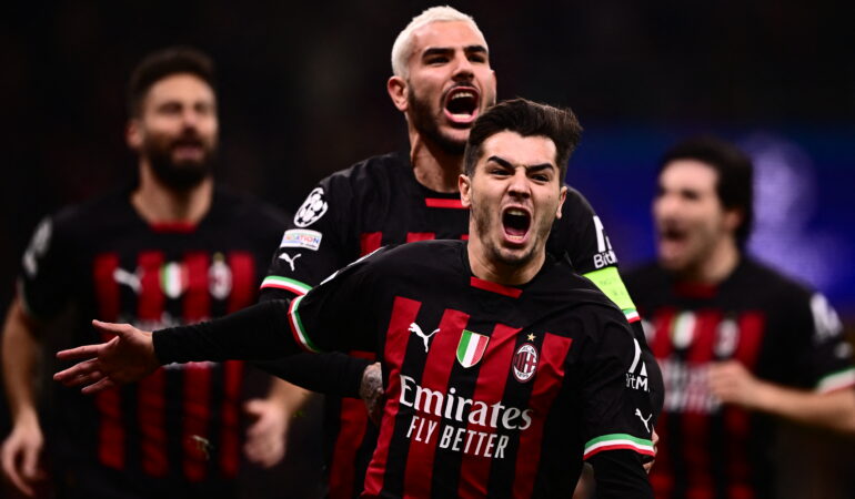 El Milan sacó ventaja ante el Tottenham en San Siro con un solitario gol de Brahim Díaz. | Foto: AFP