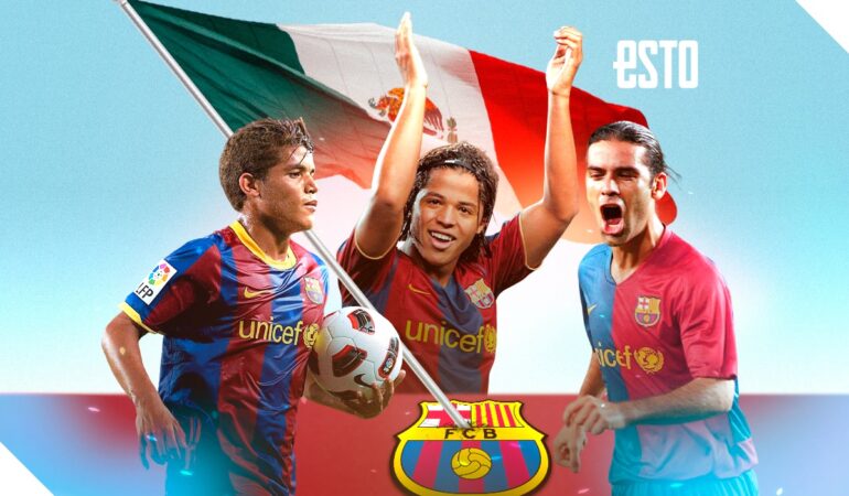 Hasta el momento, tres jugadores mexicanos han vestido la casaca blaugrana / Arte: Noé López