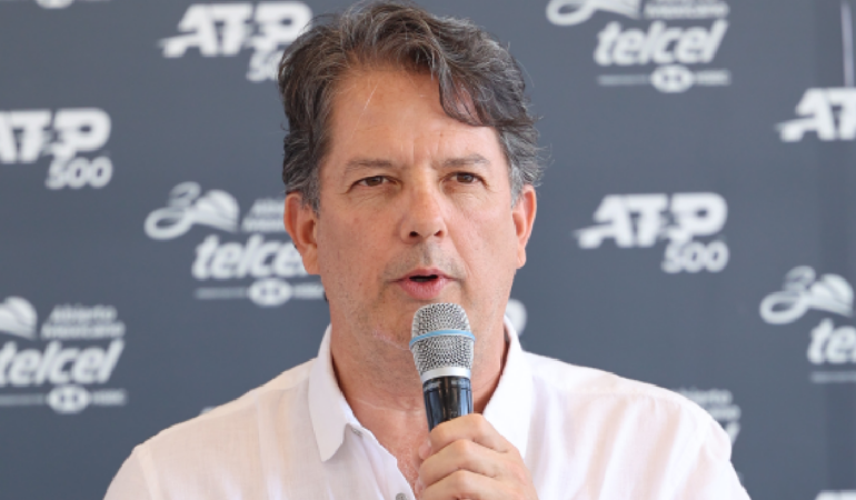 Álvaro Falla en su primer AMT como director | Foto: Cortesía Abierto Mexicano de Tenis