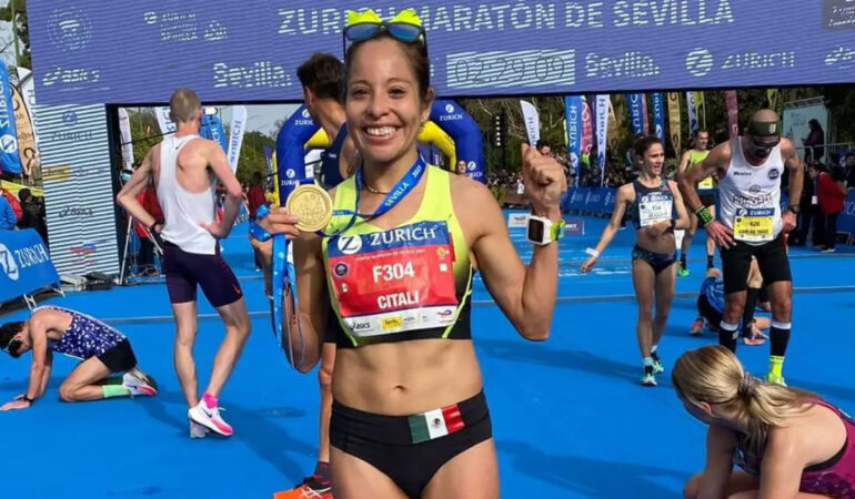Citlali Moscote dio la marca para París 2024 en el Maratón de Sevilla ¡Primer mexicana clasificada! | Foto: Cortesía
