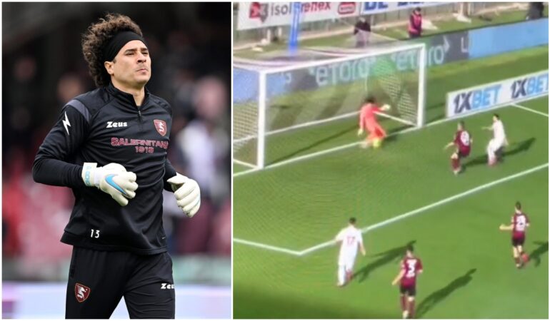 ¡Atajadón! Ochoa está salvando al Salernitana en su regreso a la titularidad ente el Monza. | Foto: Cortesía Salernitana