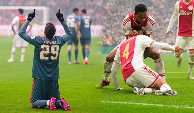 ¡Imparables! Edson Álvarez y Santiago Giménez anotan en el Ajax vs Feyenoord. | Foto: Cortesía