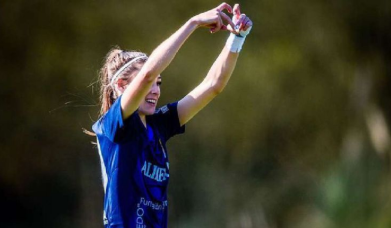 Tatiana Flores le dio el triunfo al Real Oviedo en el último suspiro del juego ante el Juan Grande. | Foto: Cortesía