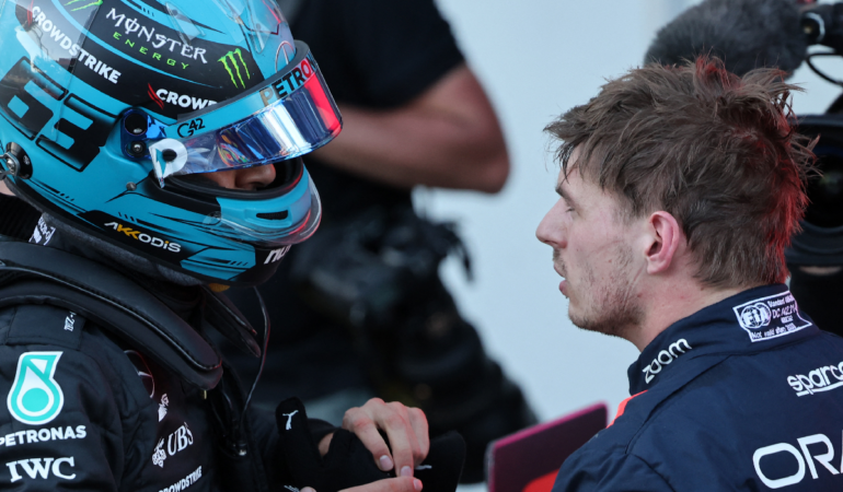 George Russel explicó lo que sucedió en el choque con Verstappen / Foto: AFP