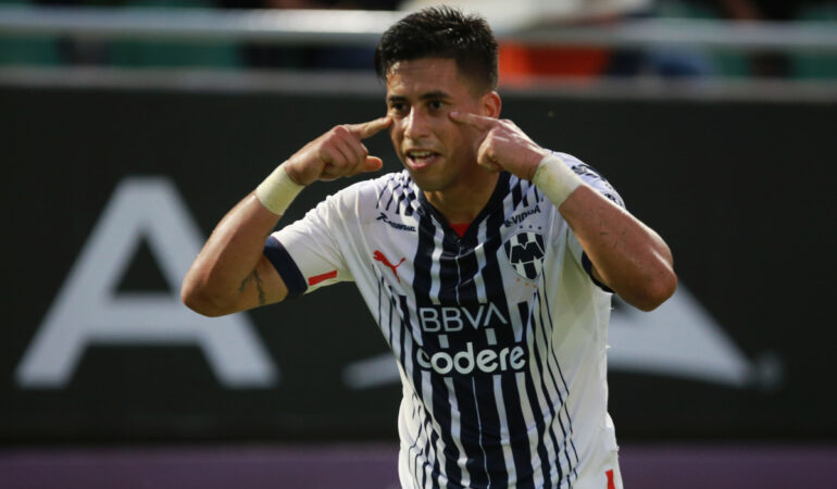 Maxi Meza marcó el primer tanto de los Rayados. FOTO: Mexsport