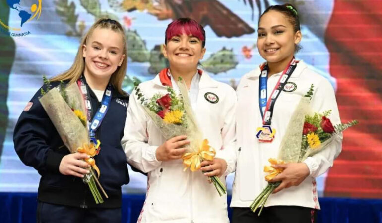 Alexa Moreno ganó medalla de oro en Panamericanos de gimnasia artística. FOTO: Cortesía @CONADE