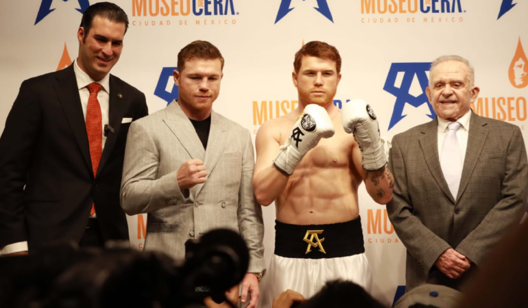 El Canelo Álvarez develó su figura en el Museo de Cera de la CDMX | Foto: Martin Montiel