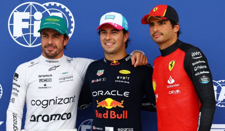 Checo Pérez rompió la tensión entre Alonso y Sainz: