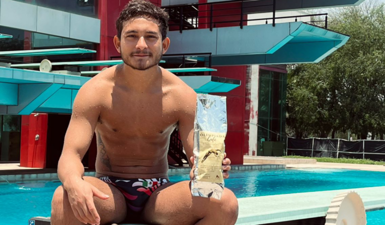 Kevin Berlín lanzó Olimpiada café para reunir fondos rumbo a París 2024. FOTO: CORTESÍA Kevin Berlín