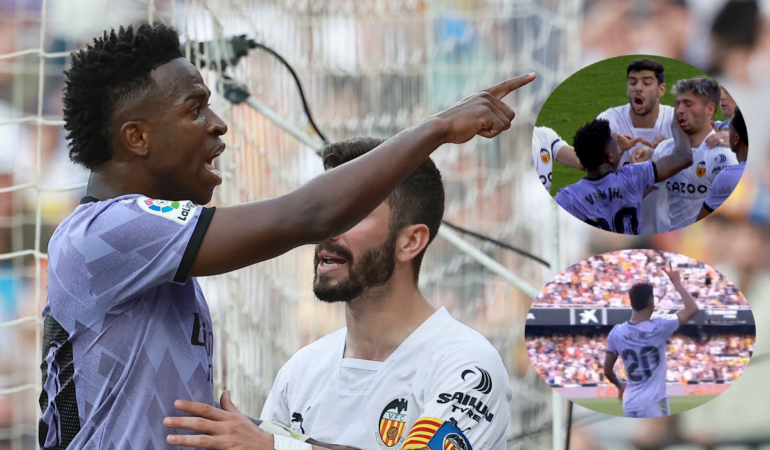 Vinicius la pasó muy mal en Mestalla. FOTO: AFP