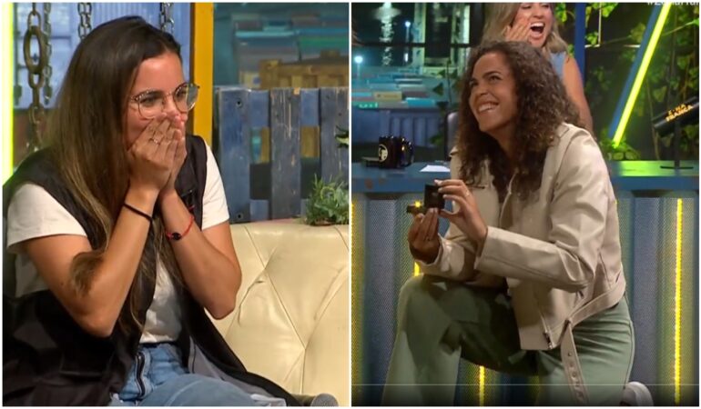 Andrea Falcón se comprometió con su novia en un programa de televisión / Foto: @ZonaFrancaTV3