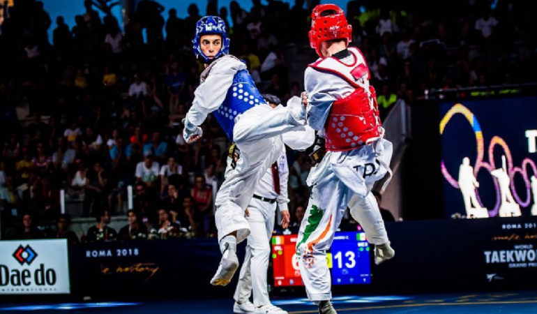 Carlos Navarro avanzo a semifinales en el Campeonato Mundial de Taekwondo y amarro medalla _ Foto_ @CarlosNavarro
