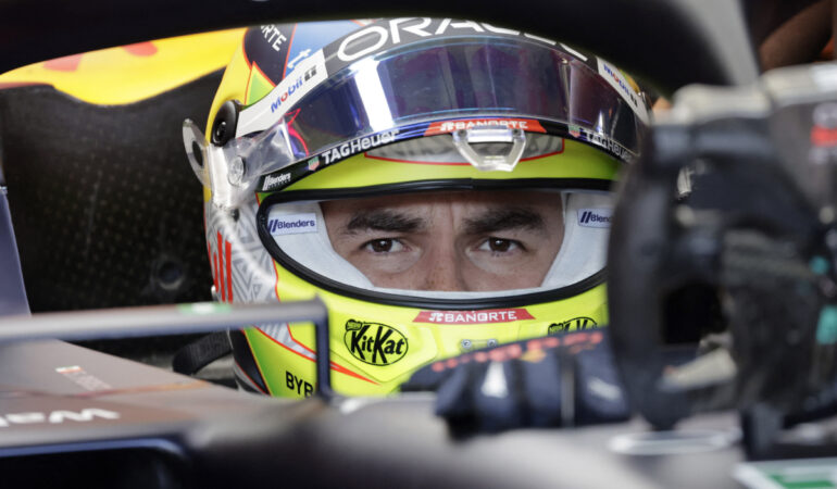 Checo Pérez fue quinto en las primeras pruebas libres del GP de Austria. FOTO: Reuters