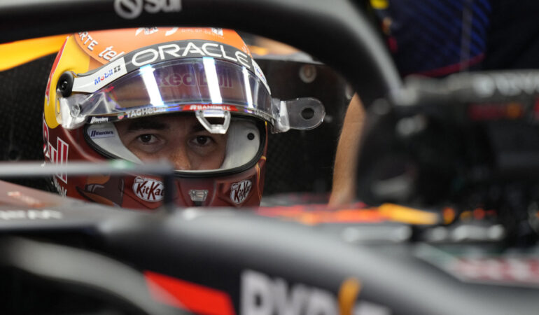 Checo Pérez no tuvo buena clasificación del GP de Canadá. FOTO: Reuters
