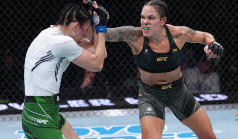 Irene Aldana cayó con Amanda Nunes en pelea por el título gallo de UFC. FOTO: @UFCEspanol