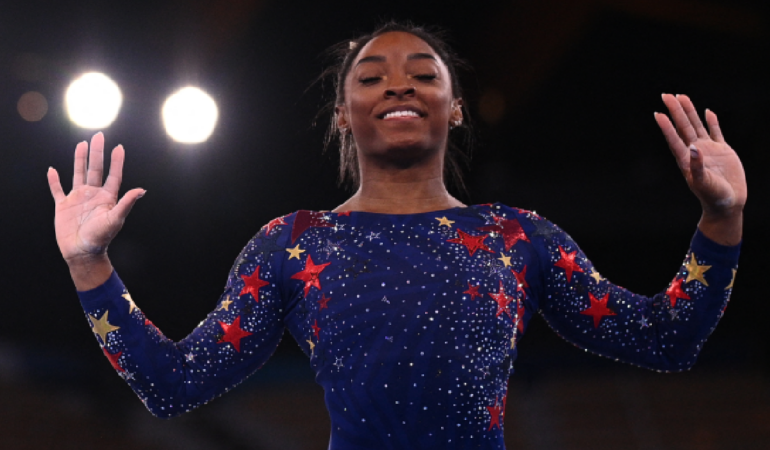Simone Biles podría volver a competir tras su pausa desde Tokio 2020 / Foto: AFP