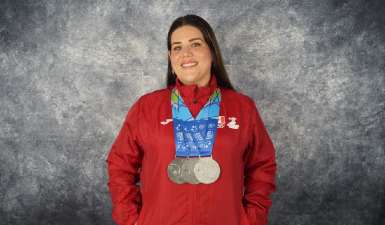 Alejandra Zavala sumo cinco medallas más de centroamericanas. Foto: Sarahi Melecio