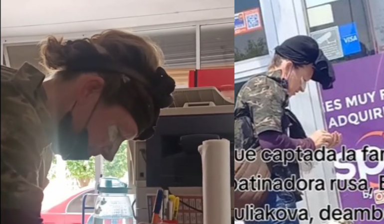 Elena Gouliakova lleva en situación de calle mas de 10 años / Captura: Tiktok