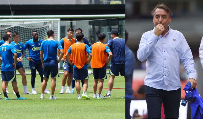 Emilio Azcárraga visitó el entrenamiento de América. FOTO: Oswaldo Figueroa / Mexsport