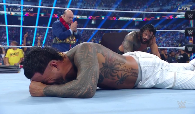 Roman Reigns retuvo su título ante Jey Uso _ Foto_ WWE