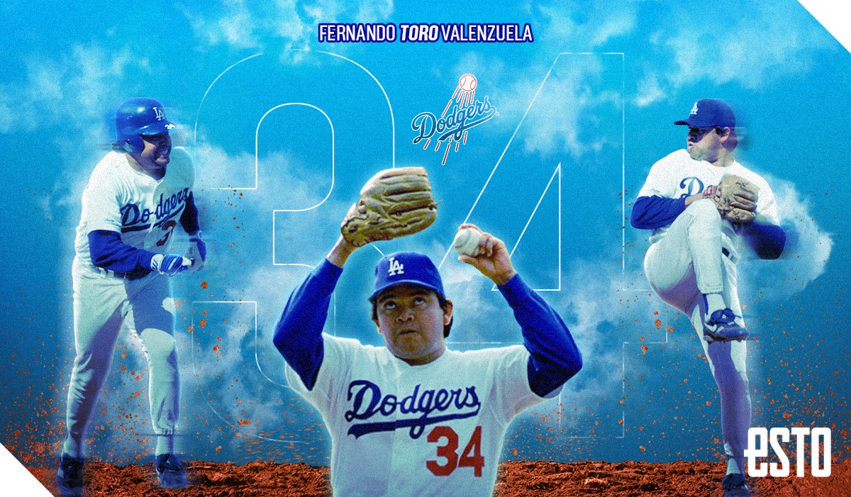 Fernando Valenzuela #34 at Dodger Stadium