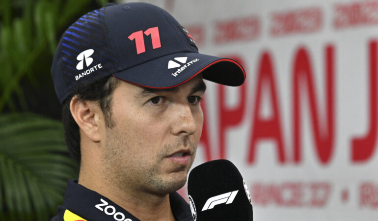 Checo Pérez ve en Japón una gran oportunidad para regresar al podio. FOTO: AFP