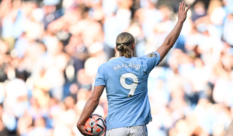Erling Haaland destacó la gran temporada que tuvo el Manchester City. FOTO: AFP