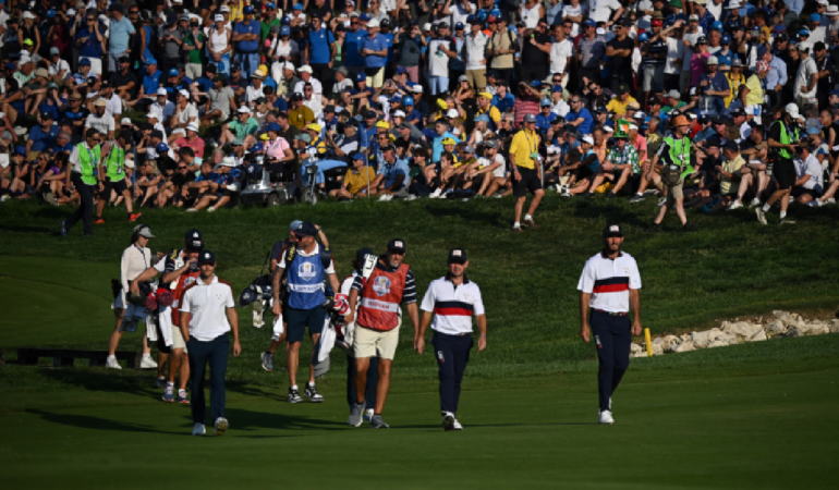 Estado Unidos por fin gano un partido en la Ryder Cup. Foto: AFP