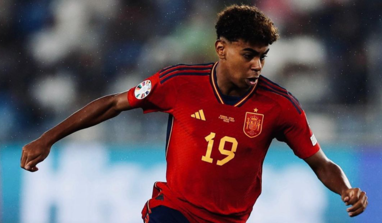 Lamine Yamal es el jugador más joven en anotar con España / Foto: IG Lamine Yamal