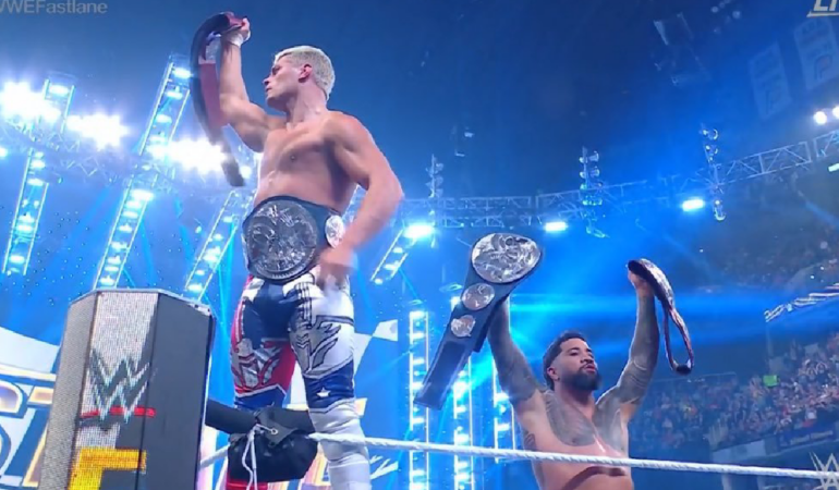 ¡nuevos Campeones Cody Rhodes Y Jey Uso Conquistaron Los Títulos En Parejas Esto En Línea 