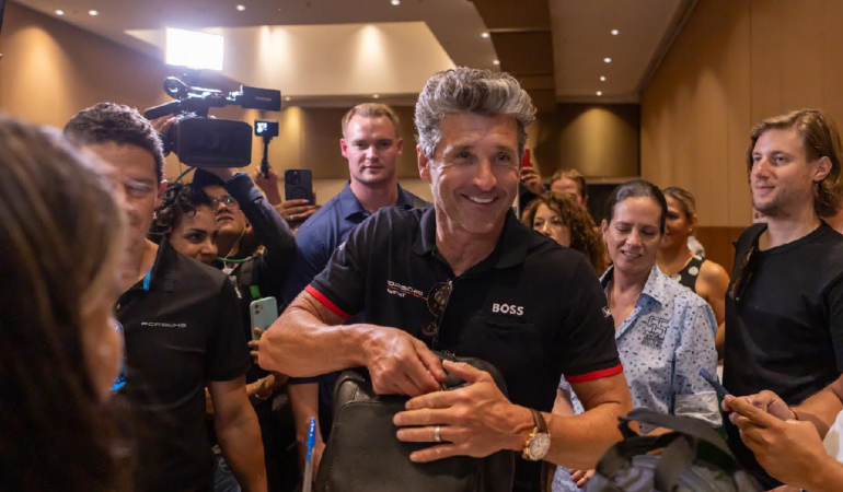 El actor Patrick Dempsey presente en la carrera Panamericana. Foto: cortesía Carrera Panamericana